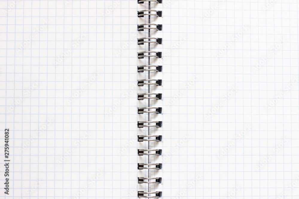 School notebook, blank sheet, ready to write, take notes and study. White notebook sheets School notebook, blank sheet, ready to write, take notes and study. White notebook sheets
