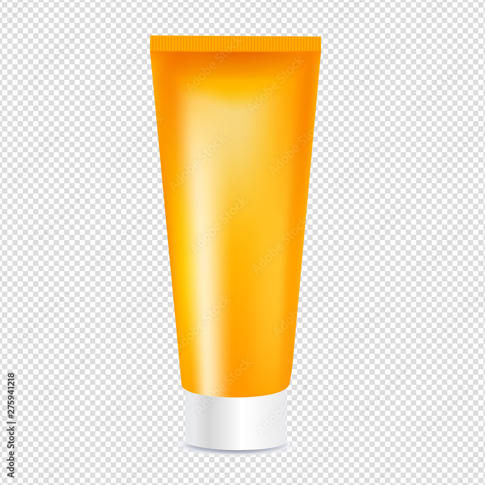 Sun Protection Cosmetic Cream Template Isolated Transparent background