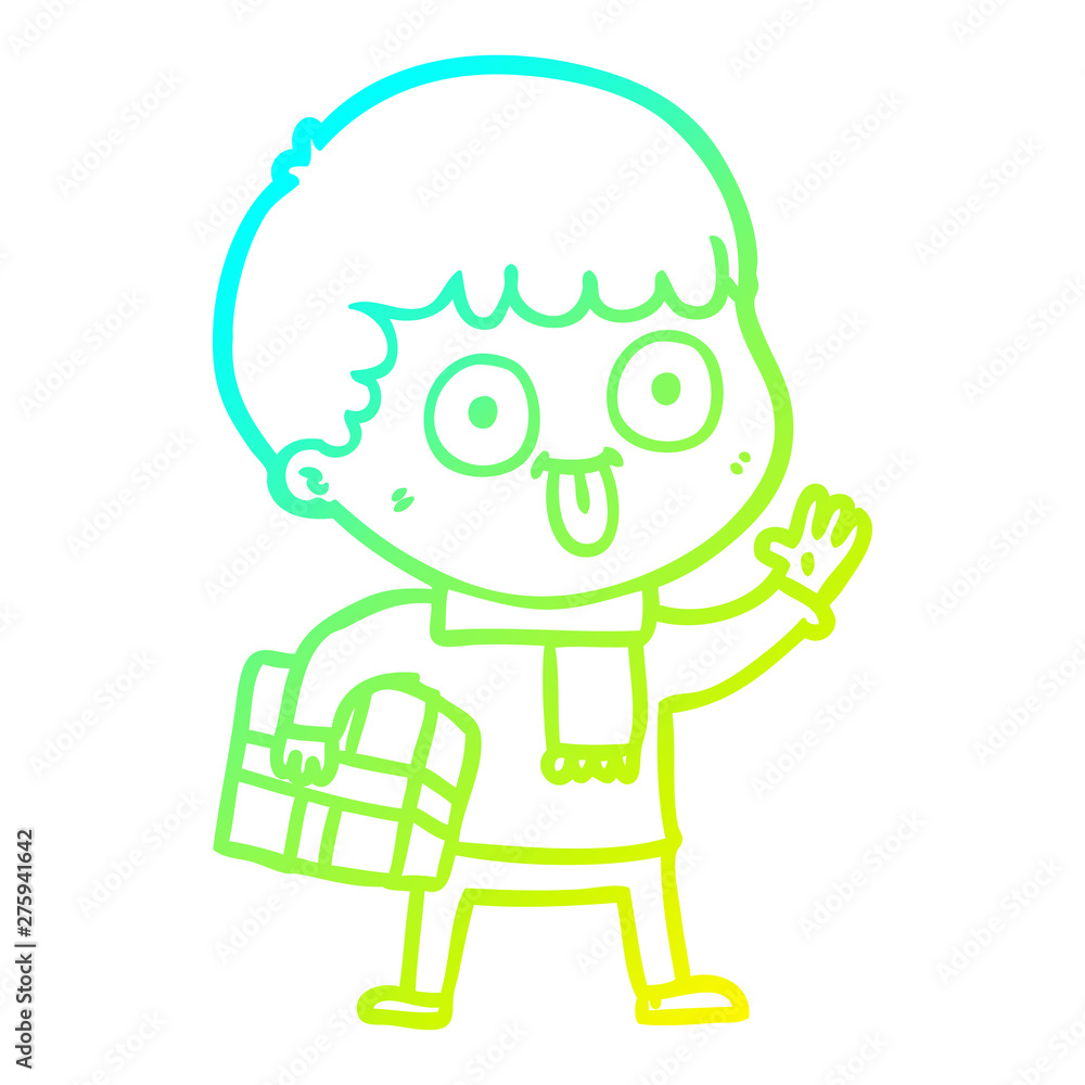 cold gradient line drawing cartoon man staring cold gradient line drawing cartoon man staring