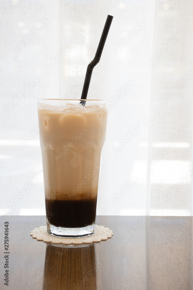 cup of coffee latte on wooden table cup of coffee latte on wooden table