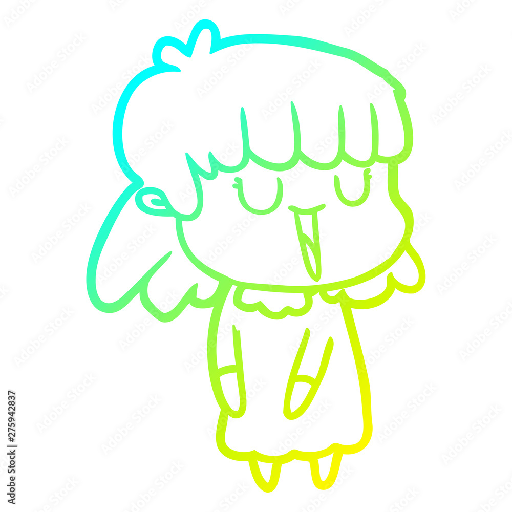 cold gradient line drawing cartoon woman laughing cold gradient line drawing cartoon woman laughing
