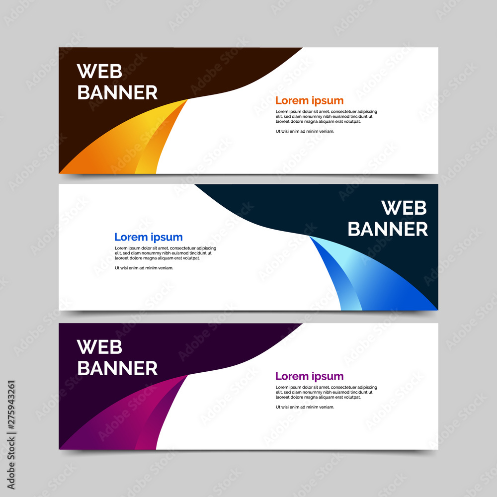 Vector abstract geometric design banner web template.