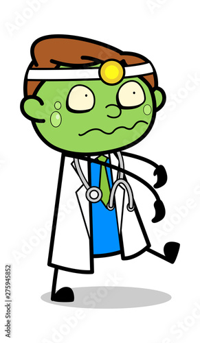 Zombie - Professional Cartoon Doctor Vector Illustration