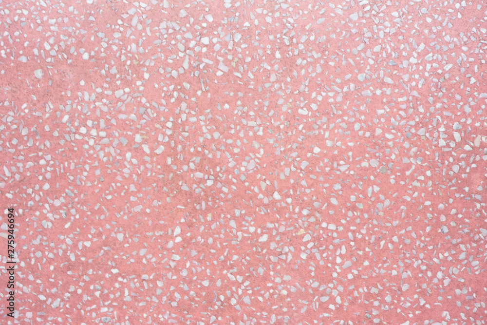 Red and white stone texture Of decorative  terrazzo floor and wall,vintage and loft style,nature concrete background