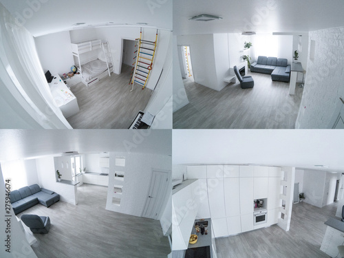 Bilde på lerret Bright open space of a loft apartment
