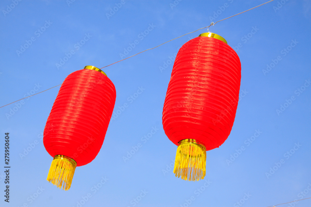 Obraz premium hung red lanterns