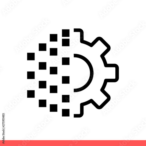Digital transformation vector icon