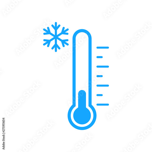 Cold temperature icon. Vector. Isolated. photo