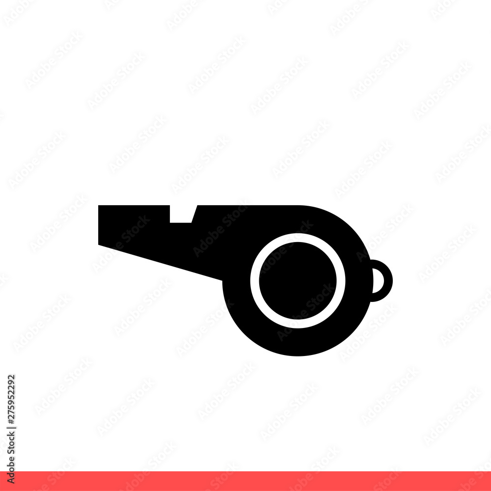 Referee whistle vector icon Referee whistle vector icon