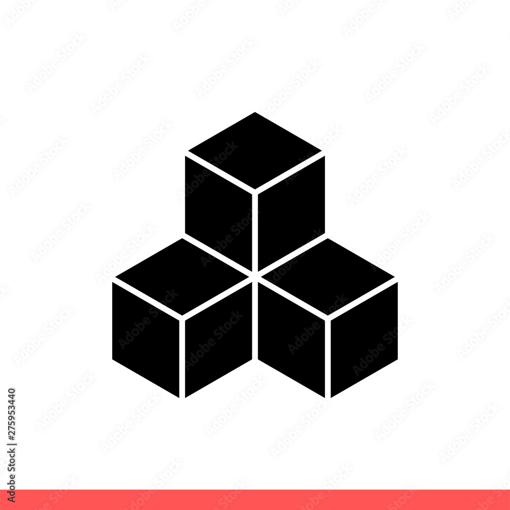 Cube vector icon Cube vector icon