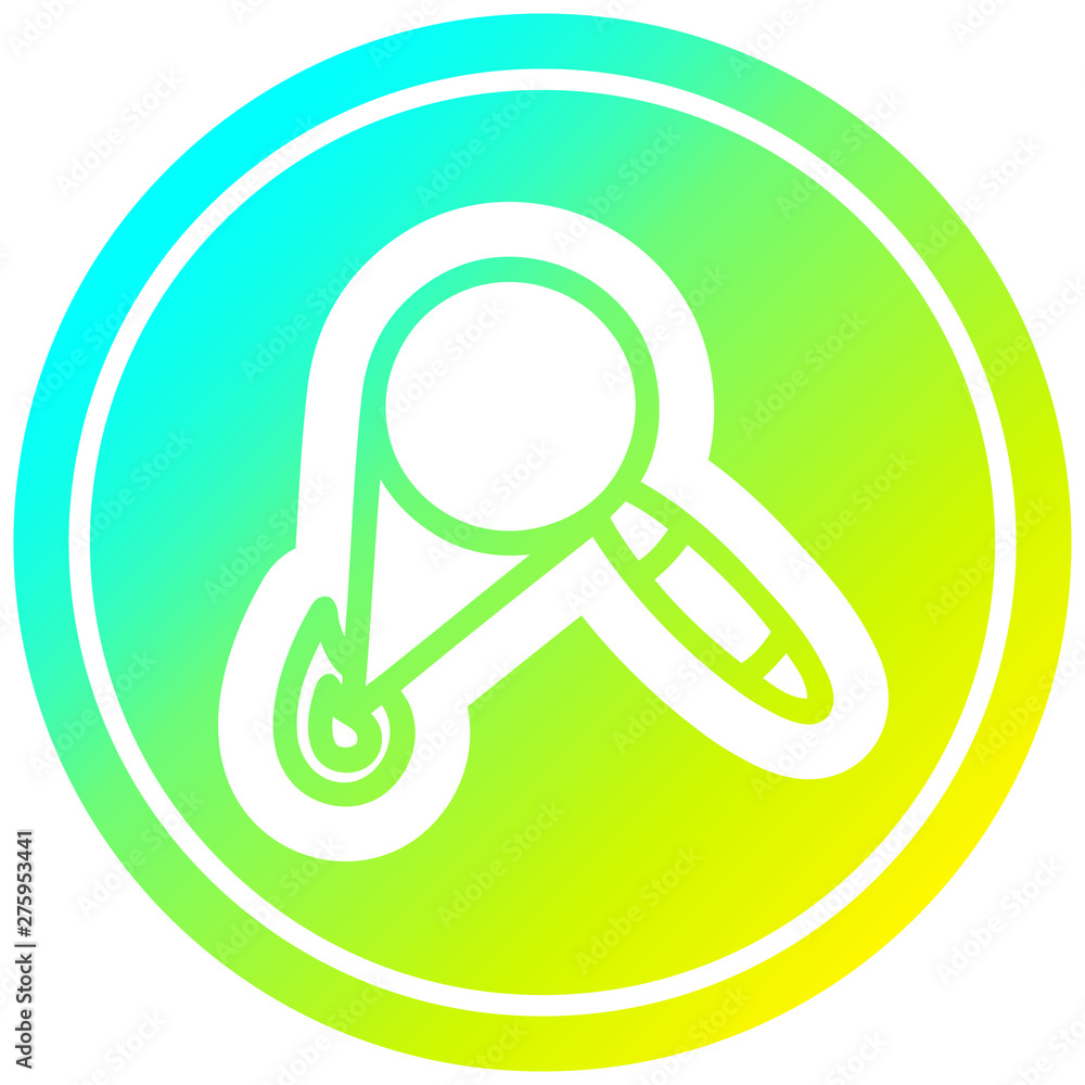 magnifying glass burning circular in cold gradient spectrum magnifying glass burning circular in cold gradient spectrum