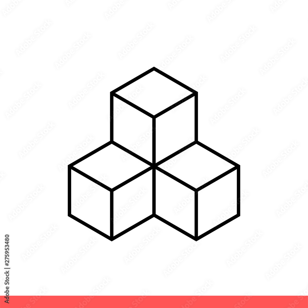 Cube vector icon Cube vector icon