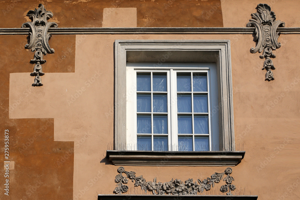 Window decoration of buildings in the old town.