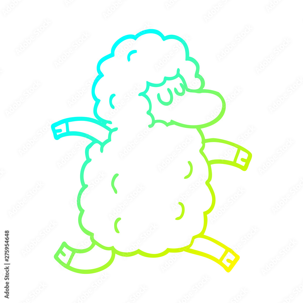 cold gradient line drawing cartoon black sheep cold gradient line drawing cartoon black sheep