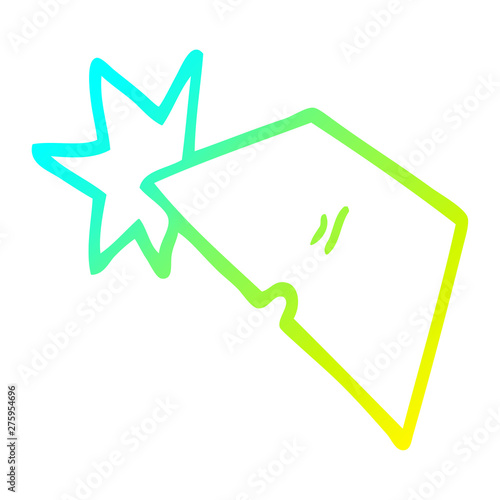 cold gradient line drawing cartoon shiny razorblades