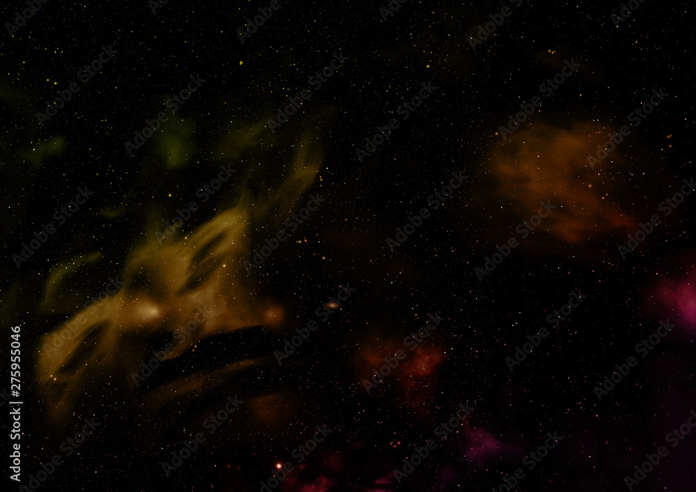 Fototapeta premium Small part of an infinite star field. 3D rendering