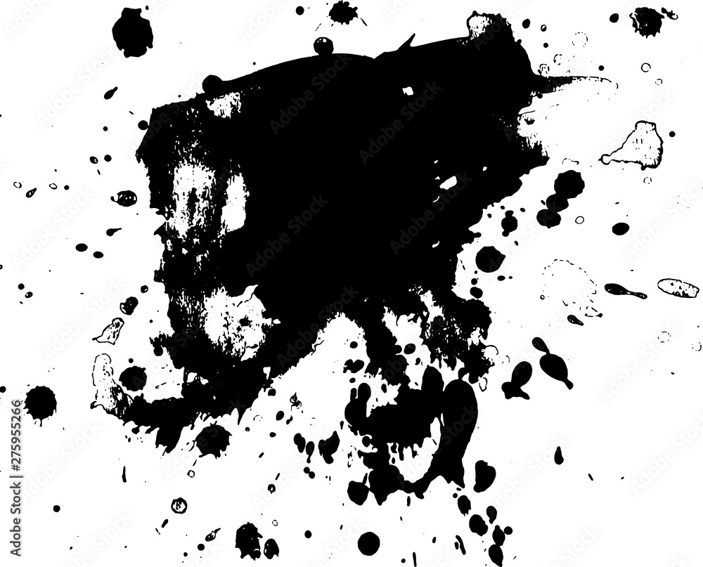 Ink stain. Black Paint Spot . Ink stain. Black Paint Spot .