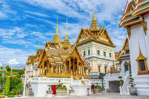 One landmark of the Grand Palace is a complex of buildings at the heart of Bangkok, Thailand. 