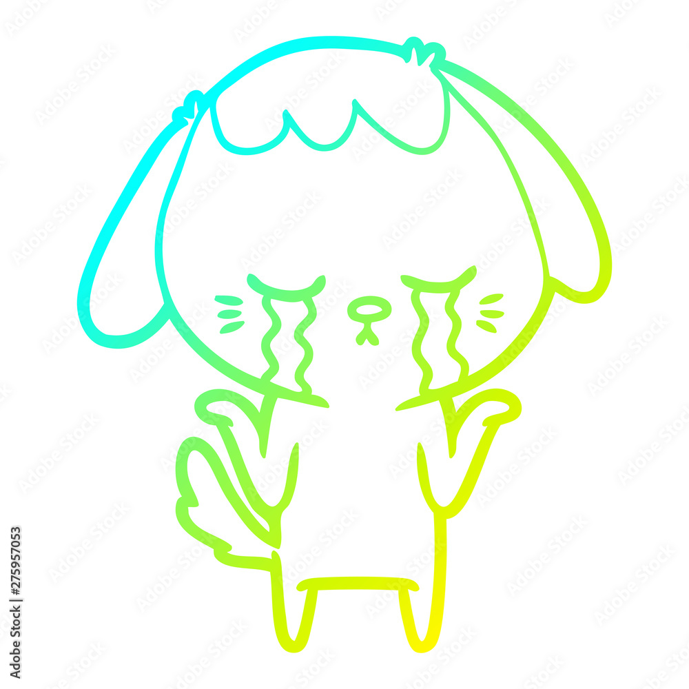 cold gradient line drawing cartoon crying dog cold gradient line drawing cartoon crying dog