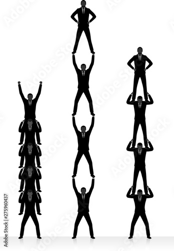 Businessmen Human Tower