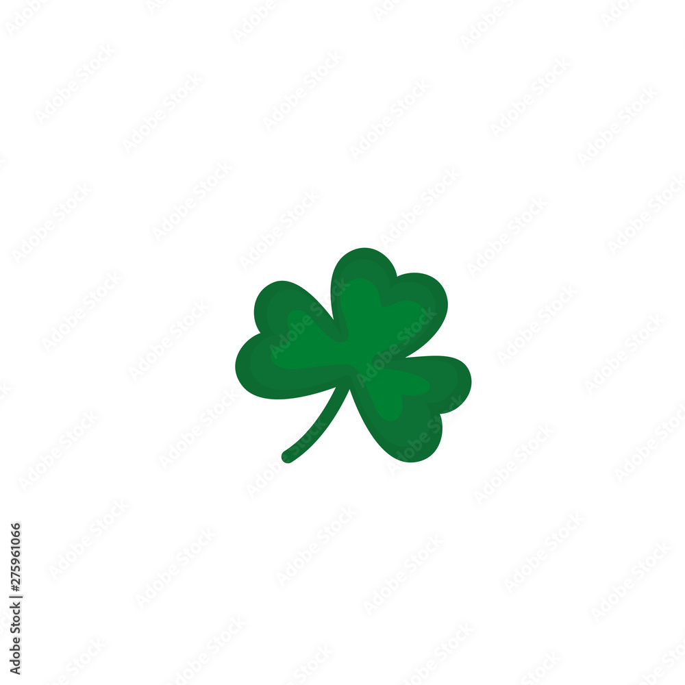 leaf clover icon isolated on white background.