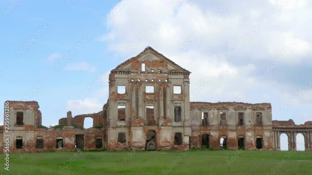 Panorama of the ruins of a medieval palace in Ruzhany. The historical residence of the Lithuanian kind of Sapieha. Belarus Panorama of the ruins of a medieval palace in Ruzhany. The historical residence of the Lithuanian kind of Sapieha. Belarus