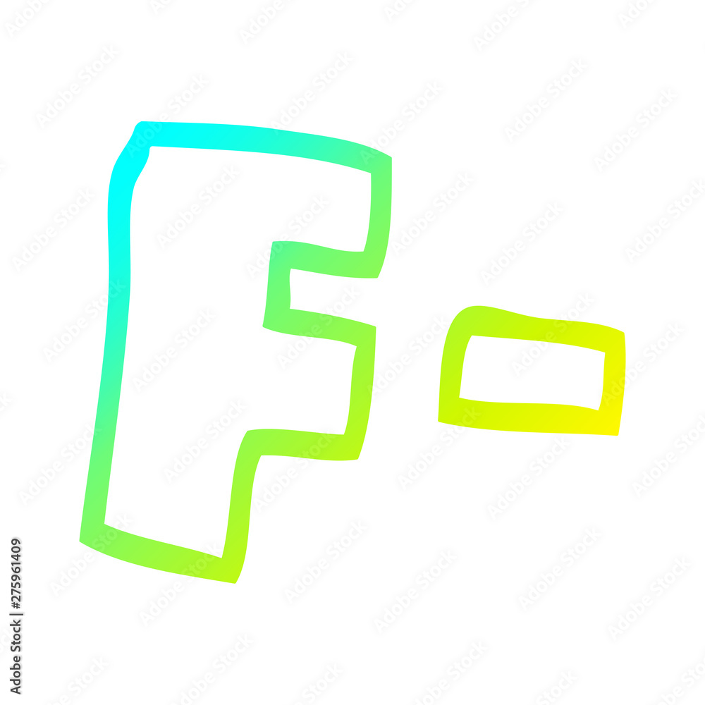 cold gradient line drawing cartoon letter grades cold gradient line drawing cartoon letter grades