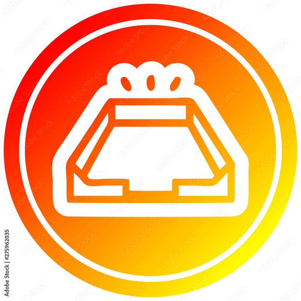 empty in tray circular in hot gradient spectrum empty in tray circular in hot gradient spectrum