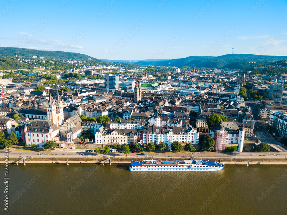 Koblenz city skyline in Germany