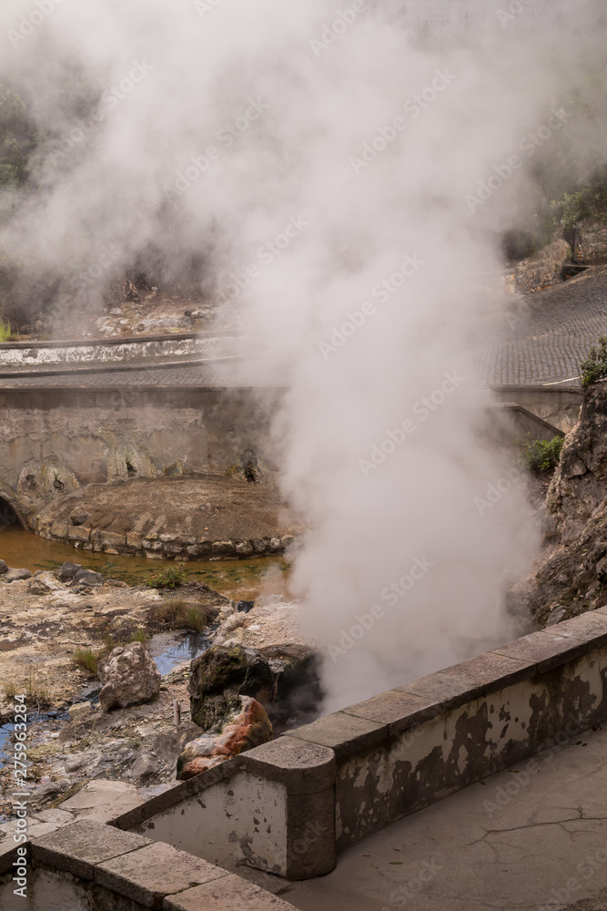 Details of the thermal spa, Furnas, Sao Miguel