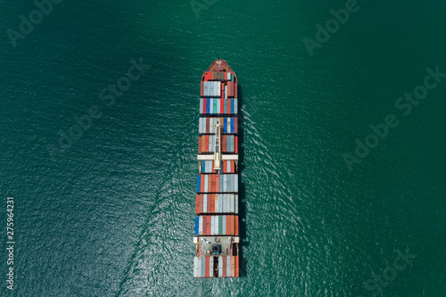 business logistics containers cargo ship-fright and import export International open sea