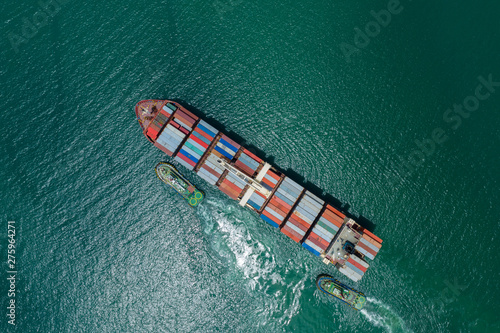 business logistics containers cargo ship-fright and import export International open sea