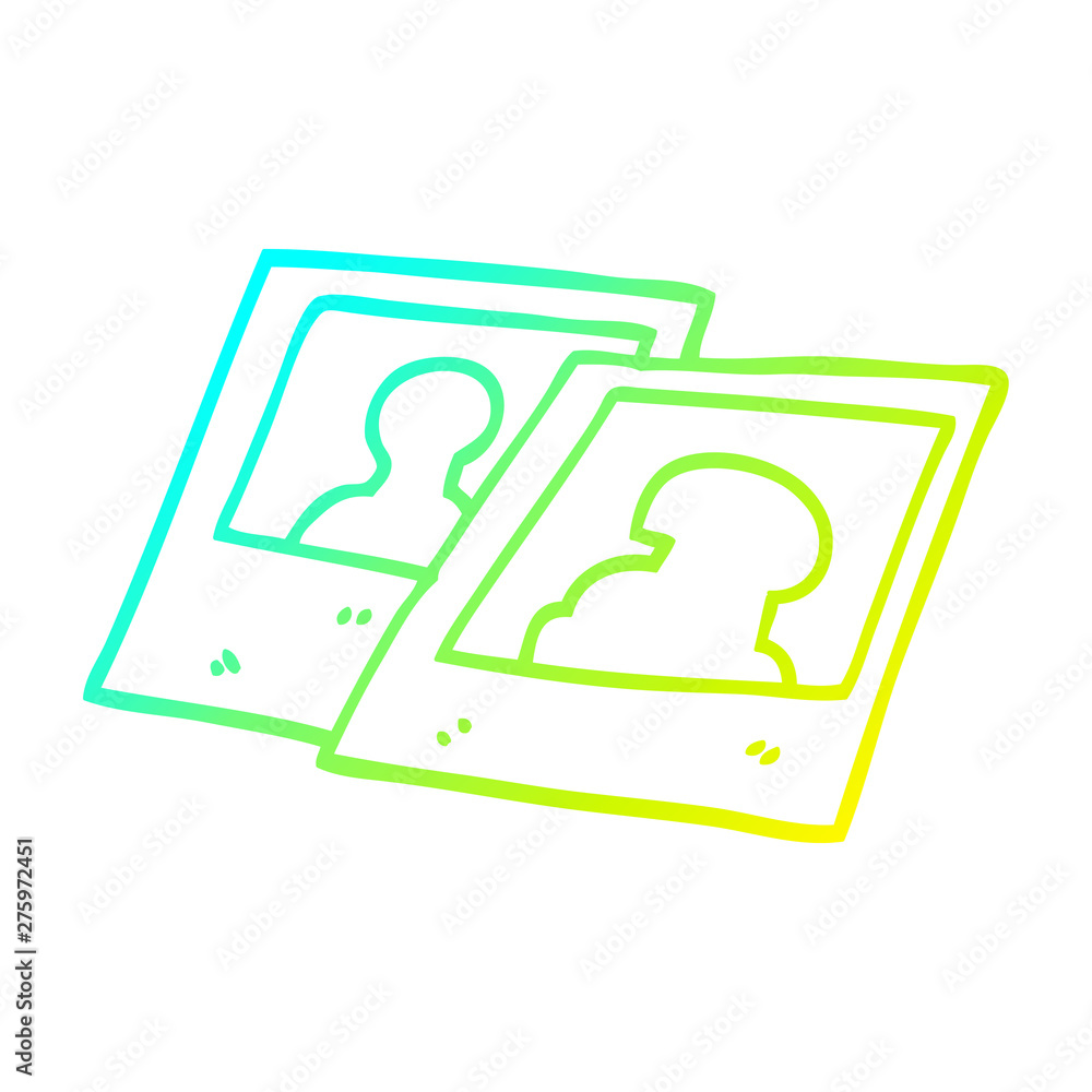 cold gradient line drawing cartoon instant photograph cold gradient line drawing cartoon instant photograph