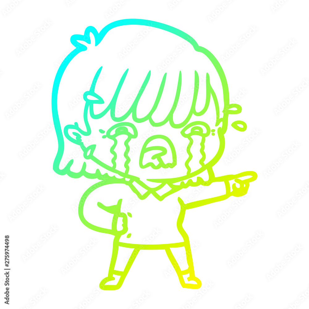 cold gradient line drawing cartoon girl crying cold gradient line drawing cartoon girl crying