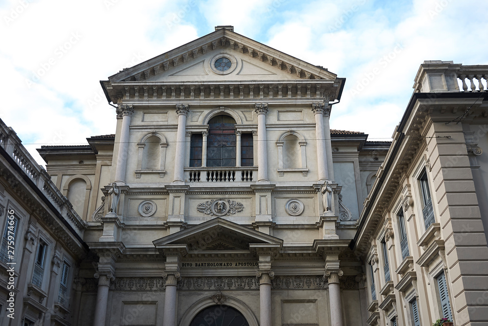 Milan, Italy - April 05, 2019 : View of San Bartolomeo church