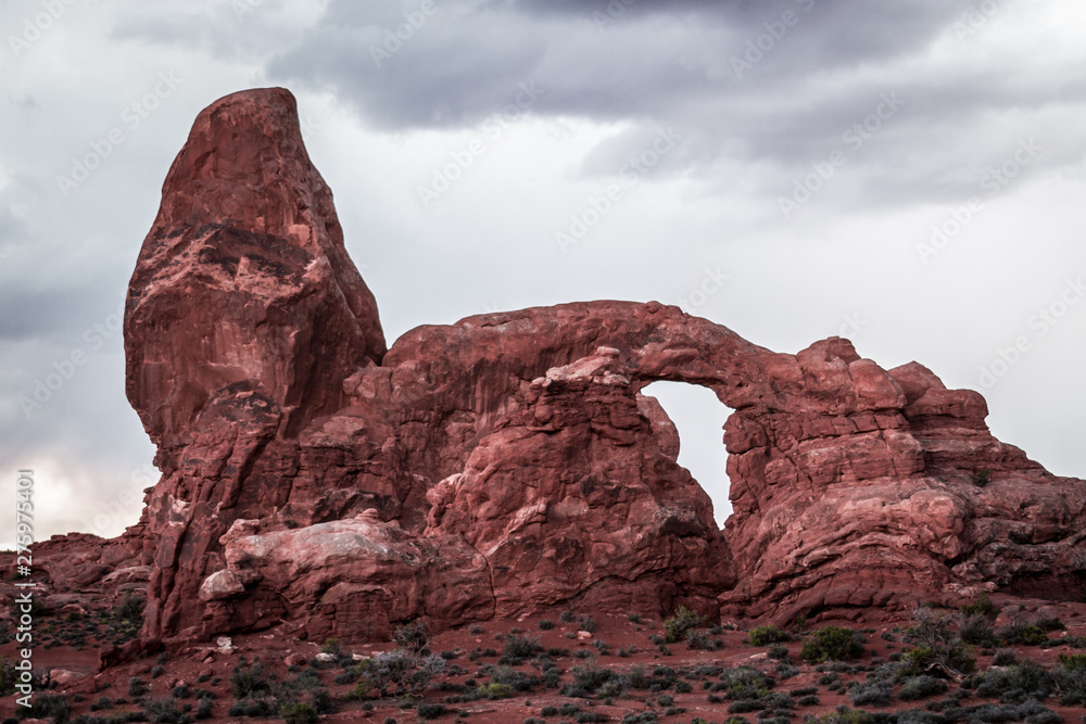 windows sections, red mountain, rare formations, arches national park