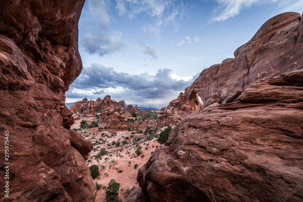 windows sections, red mountain, rare formations, arches national park