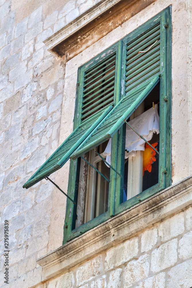 Window with shutters, Dubrovnik, Croatia