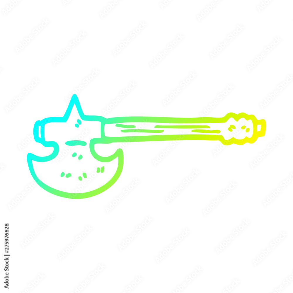cold gradient line drawing cartoon golden axe cold gradient line drawing cartoon golden axe