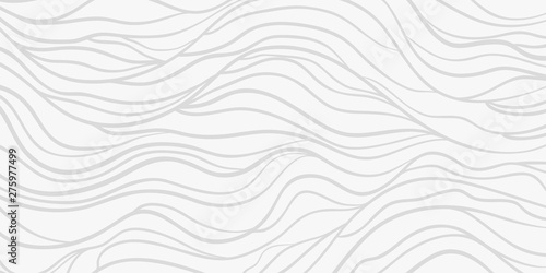 Wavy background. Monochrome backdrop with curved stripes. Repeating abstract waves. Stripe texture with many lines. Black and white illustration
