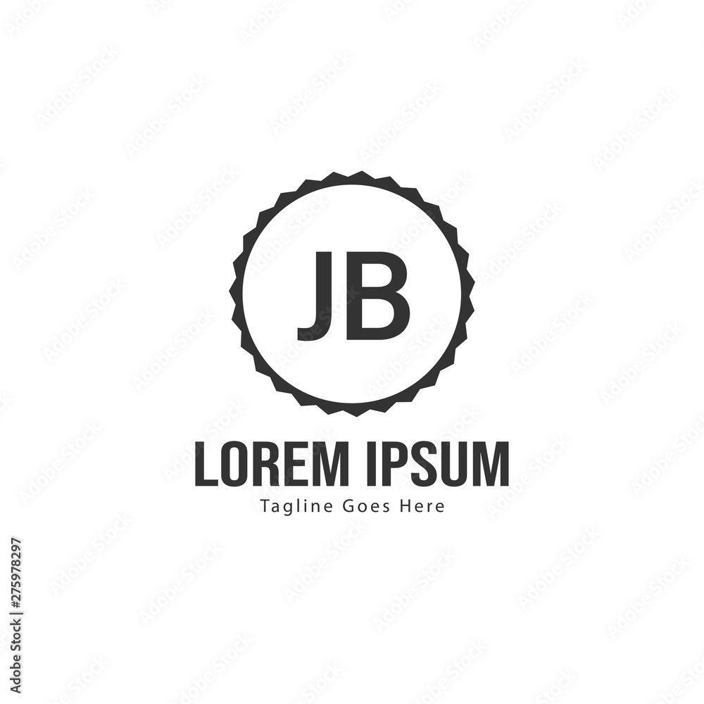 Initial JB logo template with modern frame. Minimalist JB letter logo vector illustration Initial JB logo template with modern frame. Minimalist JB letter logo vector illustration