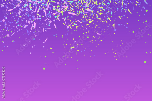 Confetti on isolated background. Bright explosions. Holiday texture with colorful glitters. Print for your design