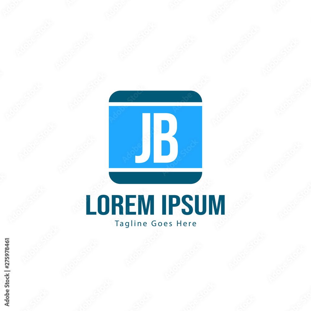 Initial JB logo template with modern frame. Minimalist JB letter logo vector illustration Initial JB logo template with modern frame. Minimalist JB letter logo vector illustration