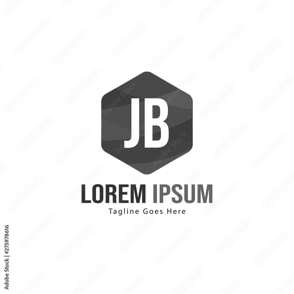 Initial JB logo template with modern frame. Minimalist JB letter logo vector illustration Initial JB logo template with modern frame. Minimalist JB letter logo vector illustration
