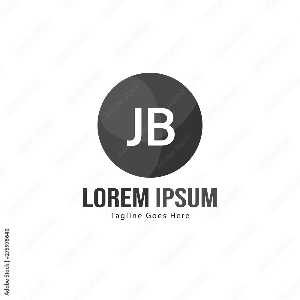 Initial JB logo template with modern frame. Minimalist JB letter logo vector illustration Initial JB logo template with modern frame. Minimalist JB letter logo vector illustration