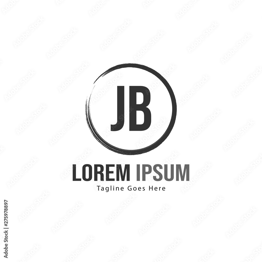 Initial JB logo template with modern frame. Minimalist JB letter logo vector illustration Initial JB logo template with modern frame. Minimalist JB letter logo vector illustration
