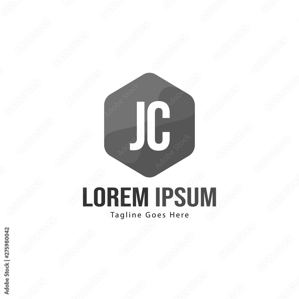 Initial JC logo template with modern frame. Minimalist JC letter logo vector illustration Initial JC logo template with modern frame. Minimalist JC letter logo vector illustration