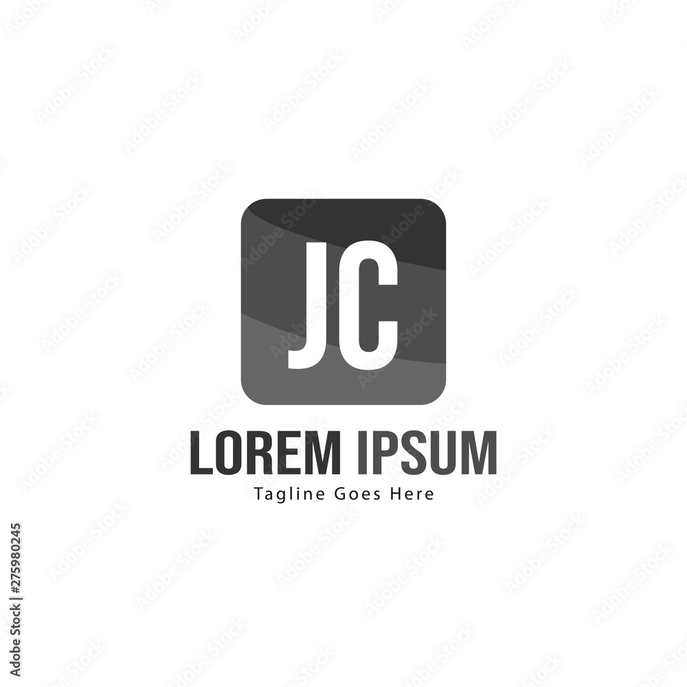 Initial JC logo template with modern frame. Minimalist JC letter logo vector illustration Initial JC logo template with modern frame. Minimalist JC letter logo vector illustration