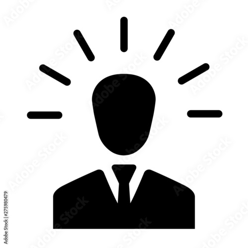 Mind people icon in flat style. Human frustration vector illustration on white isolated background. Mind thinking business concept.