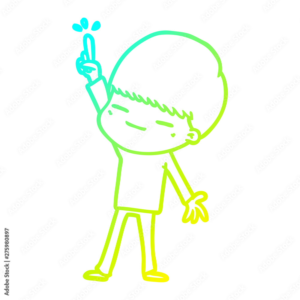 cold gradient line drawing cartoon smug boy cold gradient line drawing cartoon smug boy